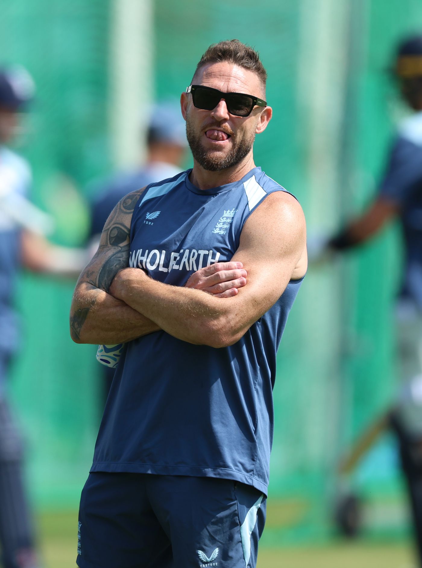 Brendon McCullum in the nets at Lord's ahead of the third ODI