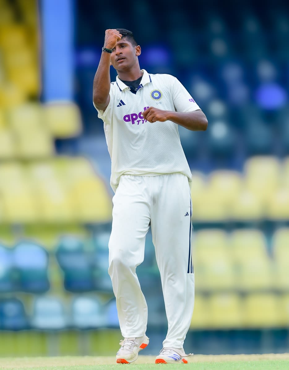 Chigurupati Venkata celebrates a wicket