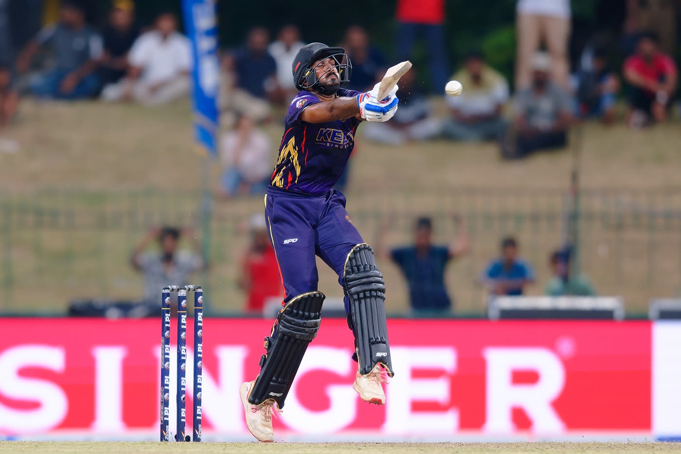 Vijay Shankar drags the ball into the leg side