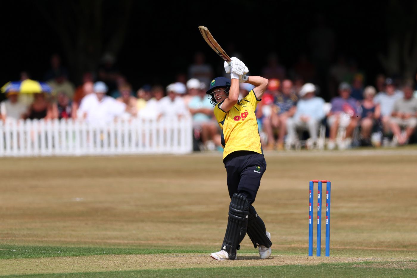 Jack Hope-Bell drives during his century