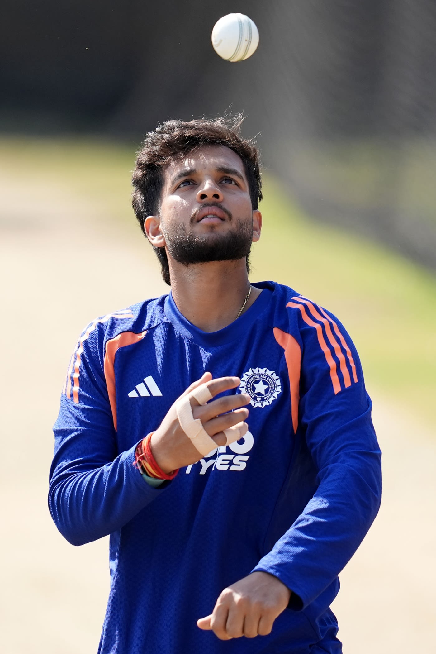 Harsh Dubey gives the ball a twirl