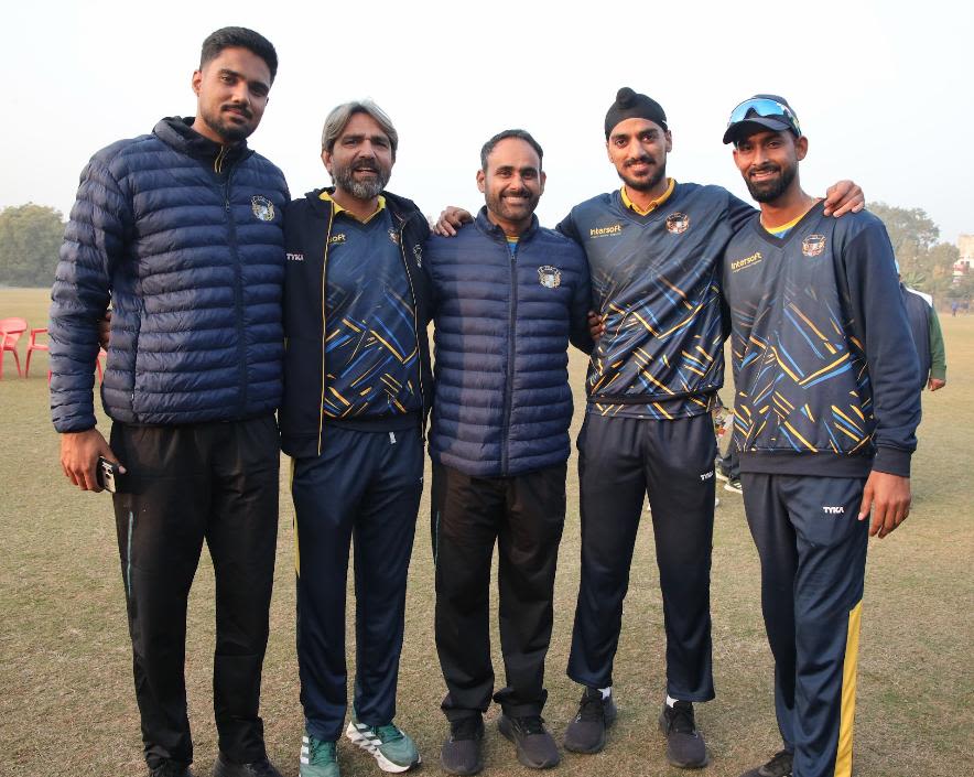 Gurnoor Brar, Sandeep Sanwal, Gagandeep Singh, Arshdeep Singh and Sumit Sharma strike a pose