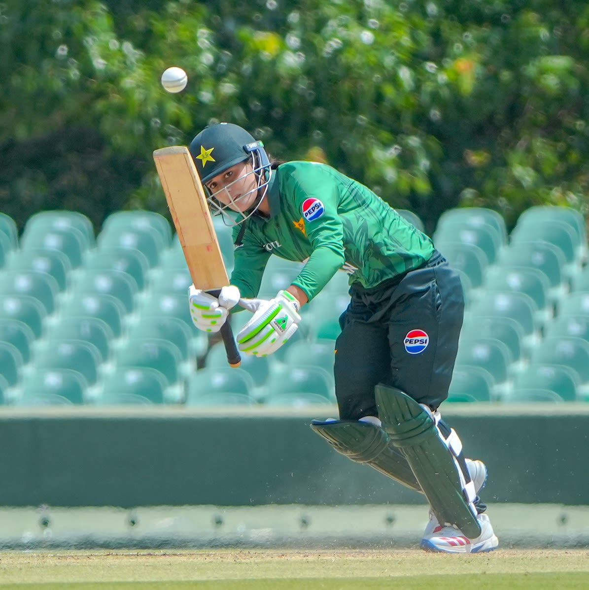 Eman Naseer plays to the leg side