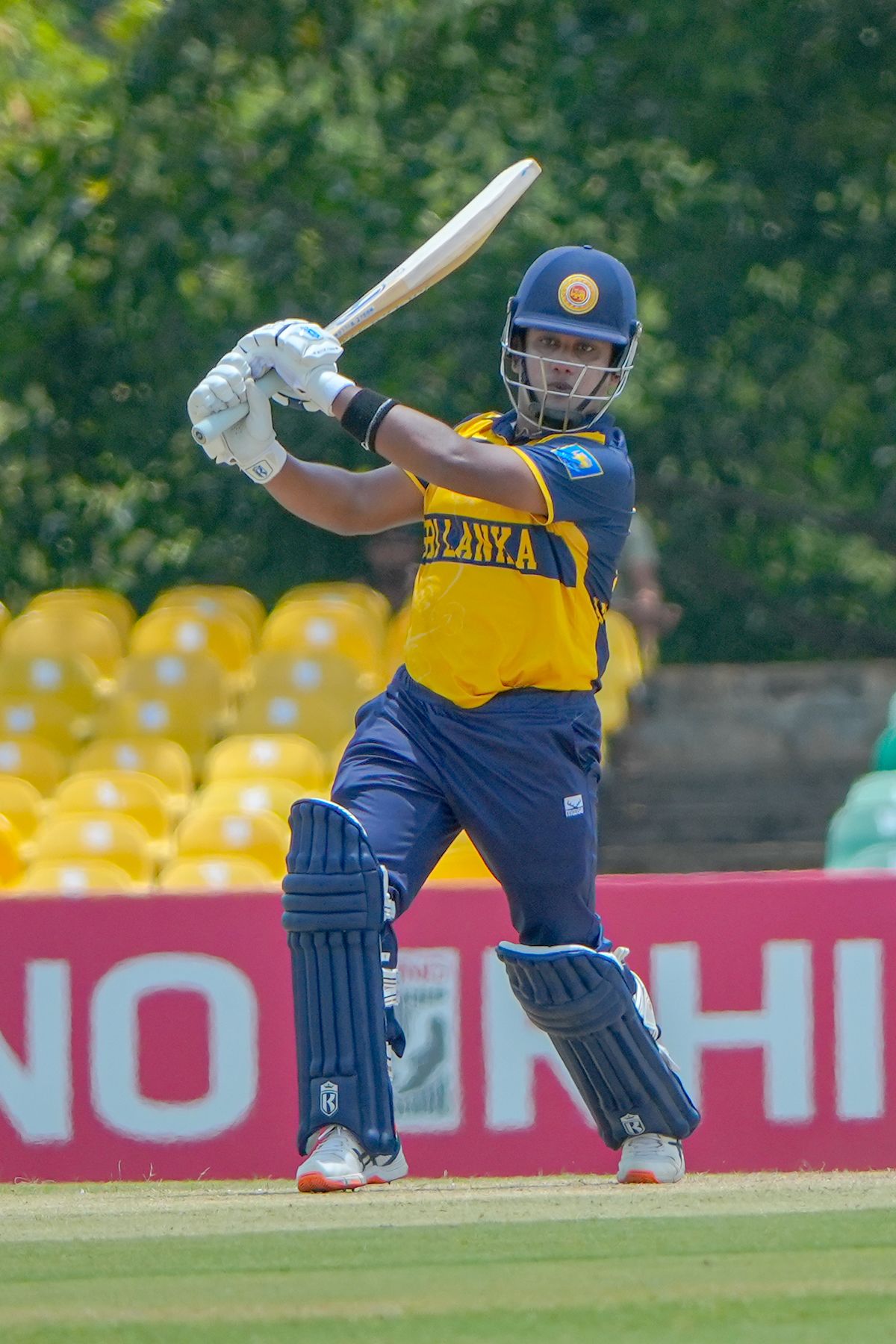 Chamari Athapaththu slams the ball down the ground