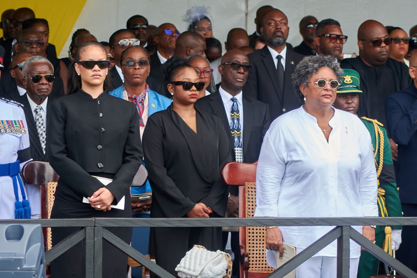 Rihanna and Barbados Prime Minister Mia Mottley attended Garry Sobers' funeral