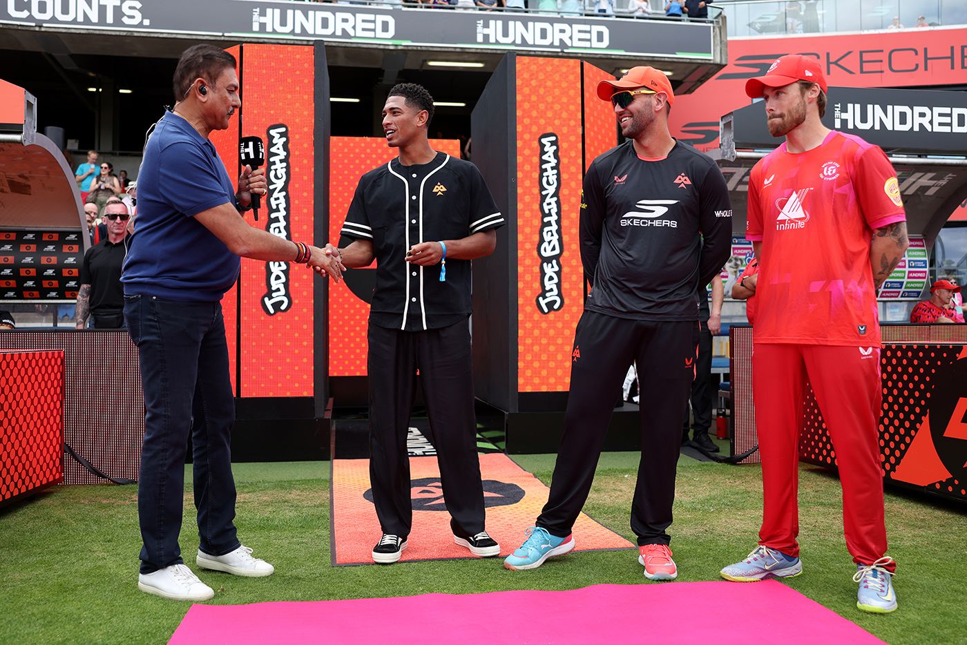 England footballer Jude Bellingham was present at the toss