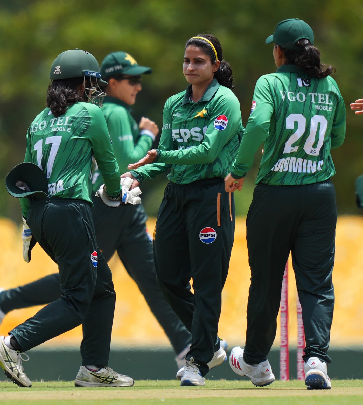 Waheeda Akhtar picked up the first wicket