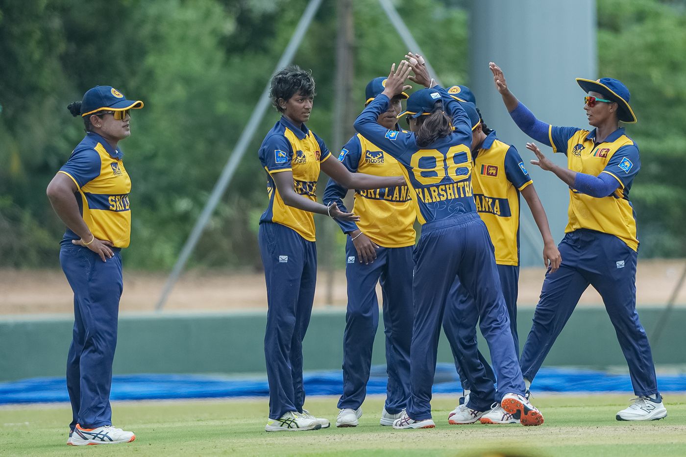Kavisha Dilhari took 2 for 24 during her four-over spell