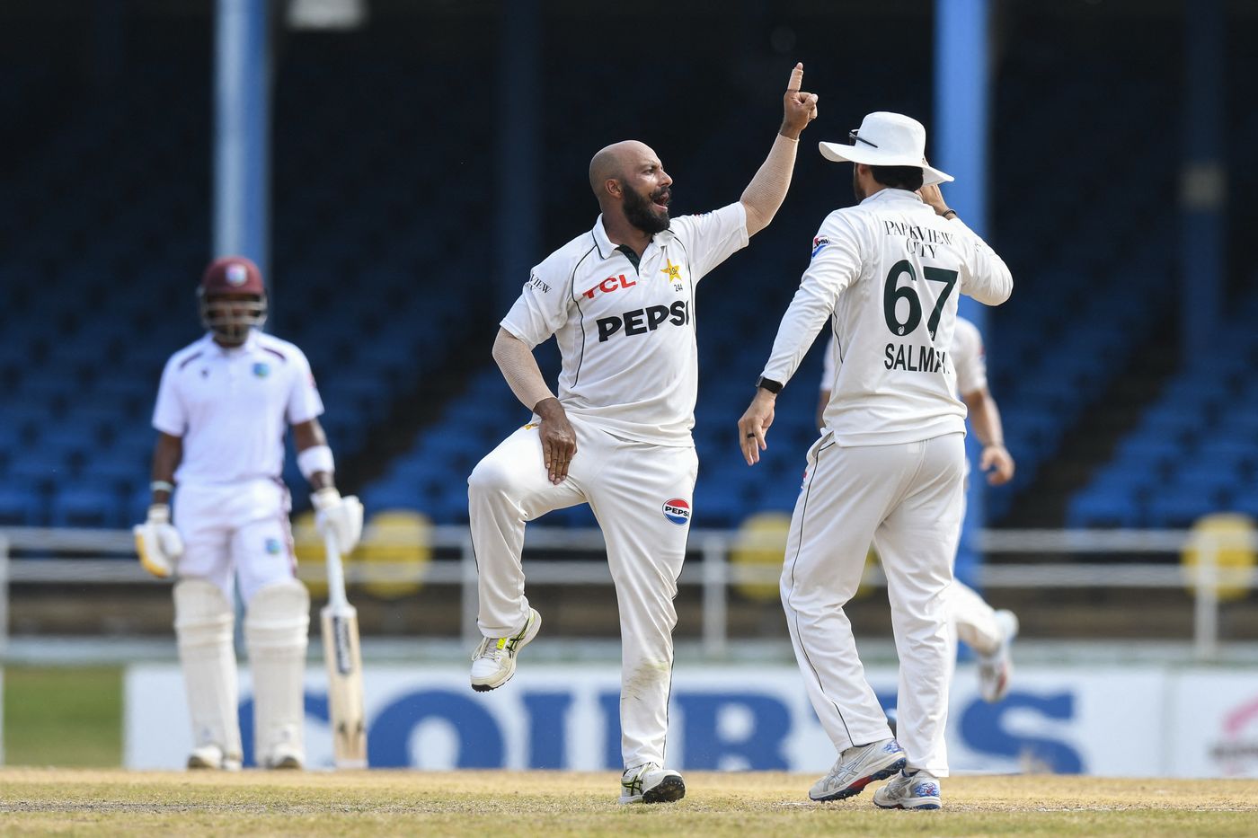 Sajid Khan struck in his first over in the second innings