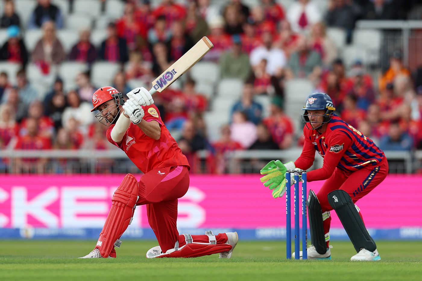 Matt Short slog-sweeps on his way to 50