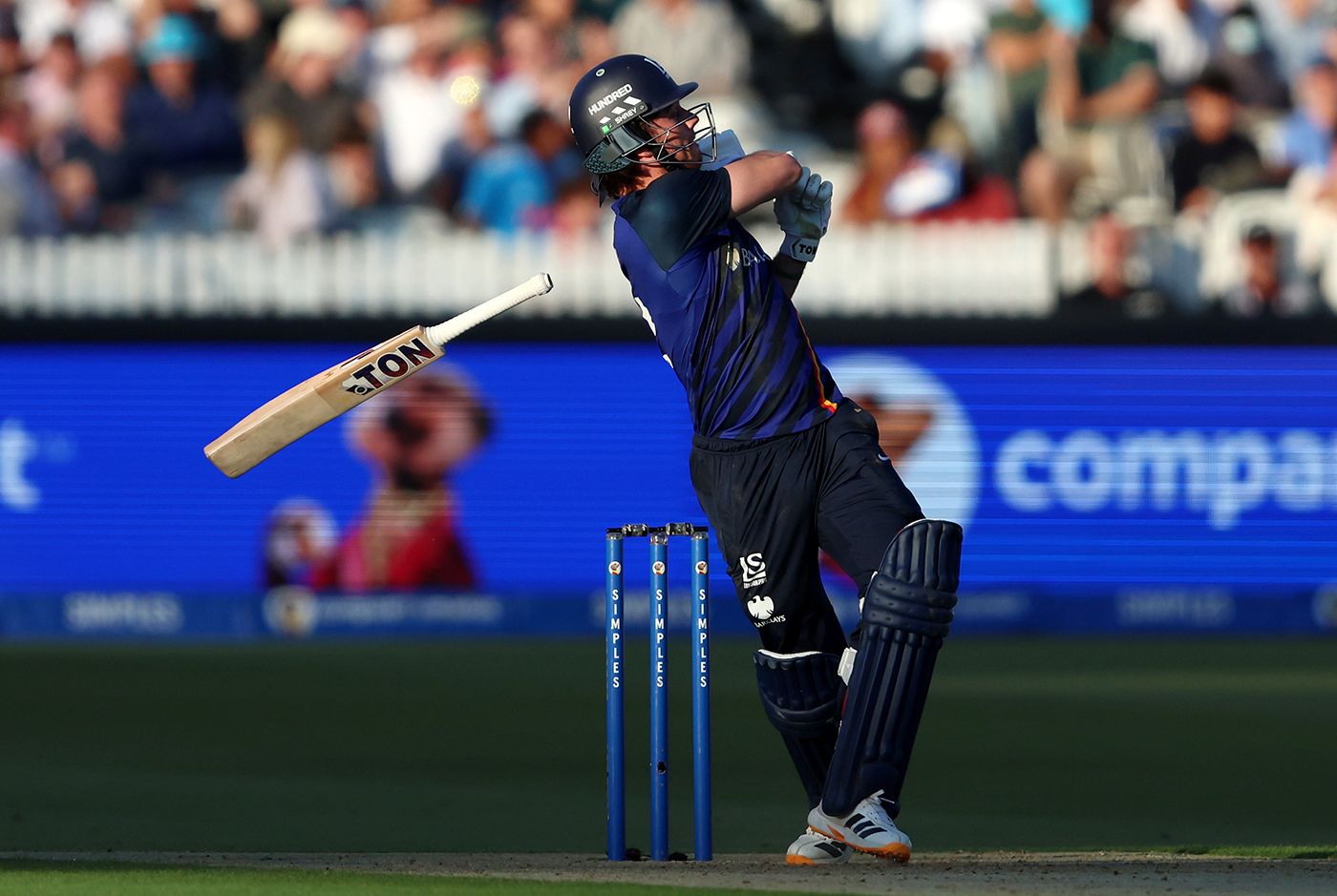Dewald Brevis lost his bat as well as his wicket