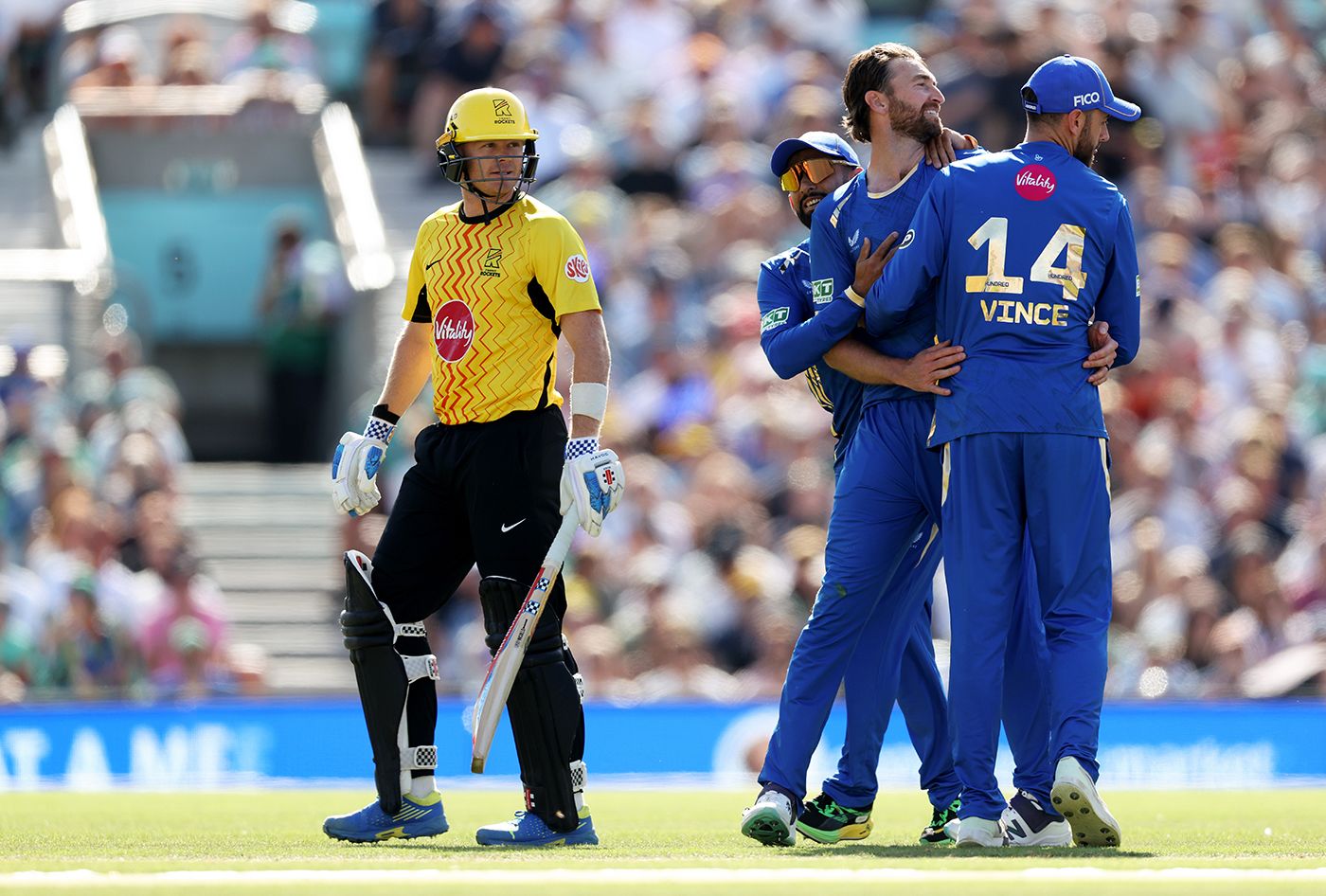 Richard Gleeson's brilliant caught-and-bowled did for Sam Billings