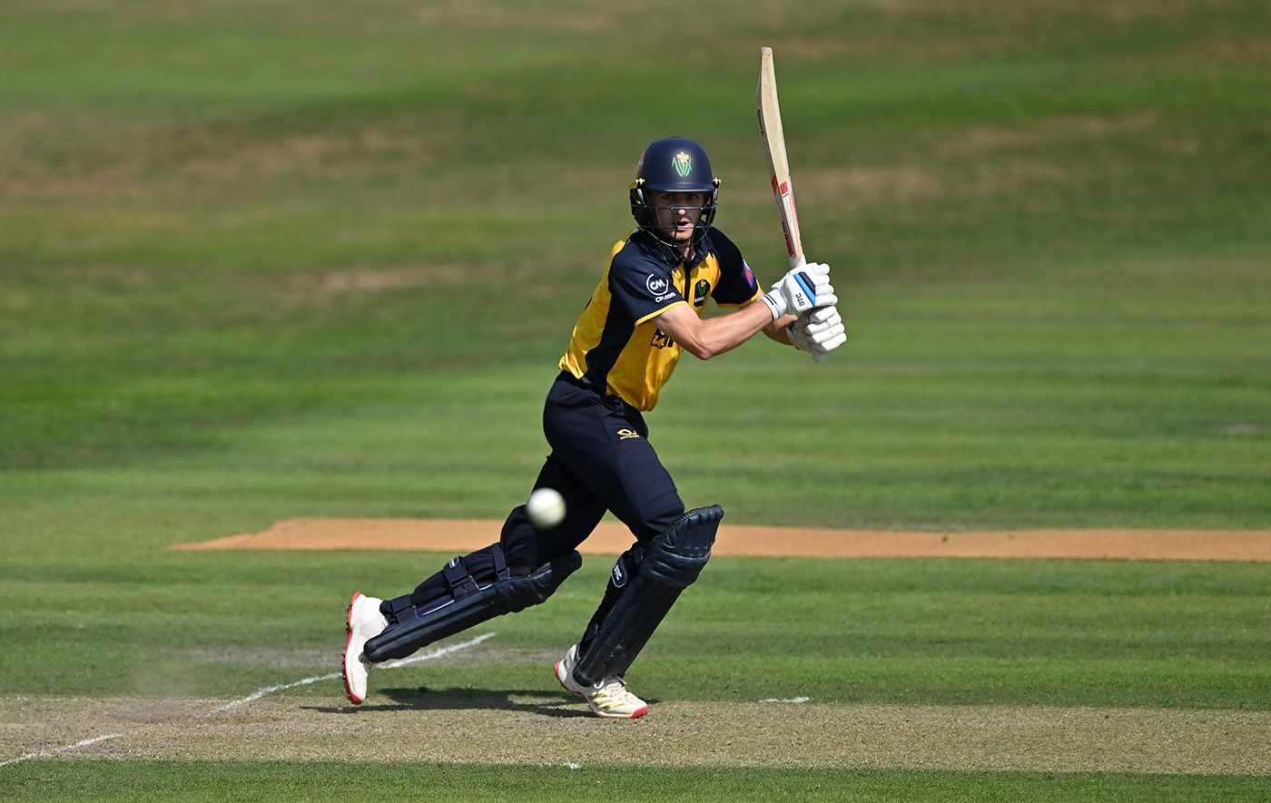 Andy Gorvin watches one away