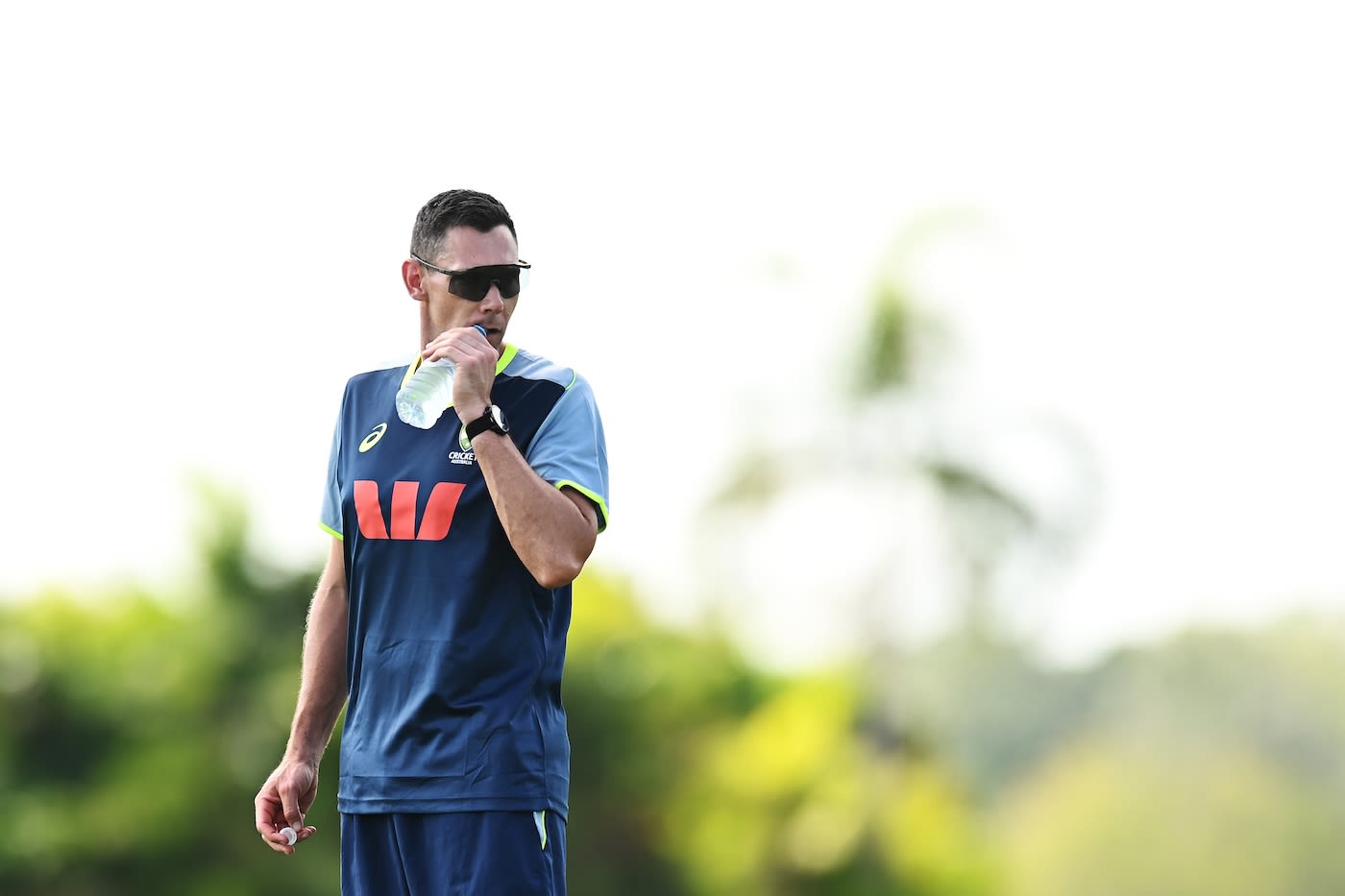 Scott Boland arrived for training in some style