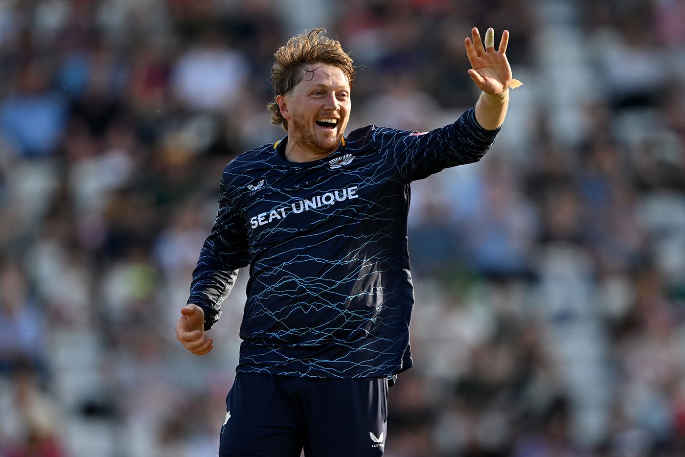 Dom Bess celebrates a breakthrough