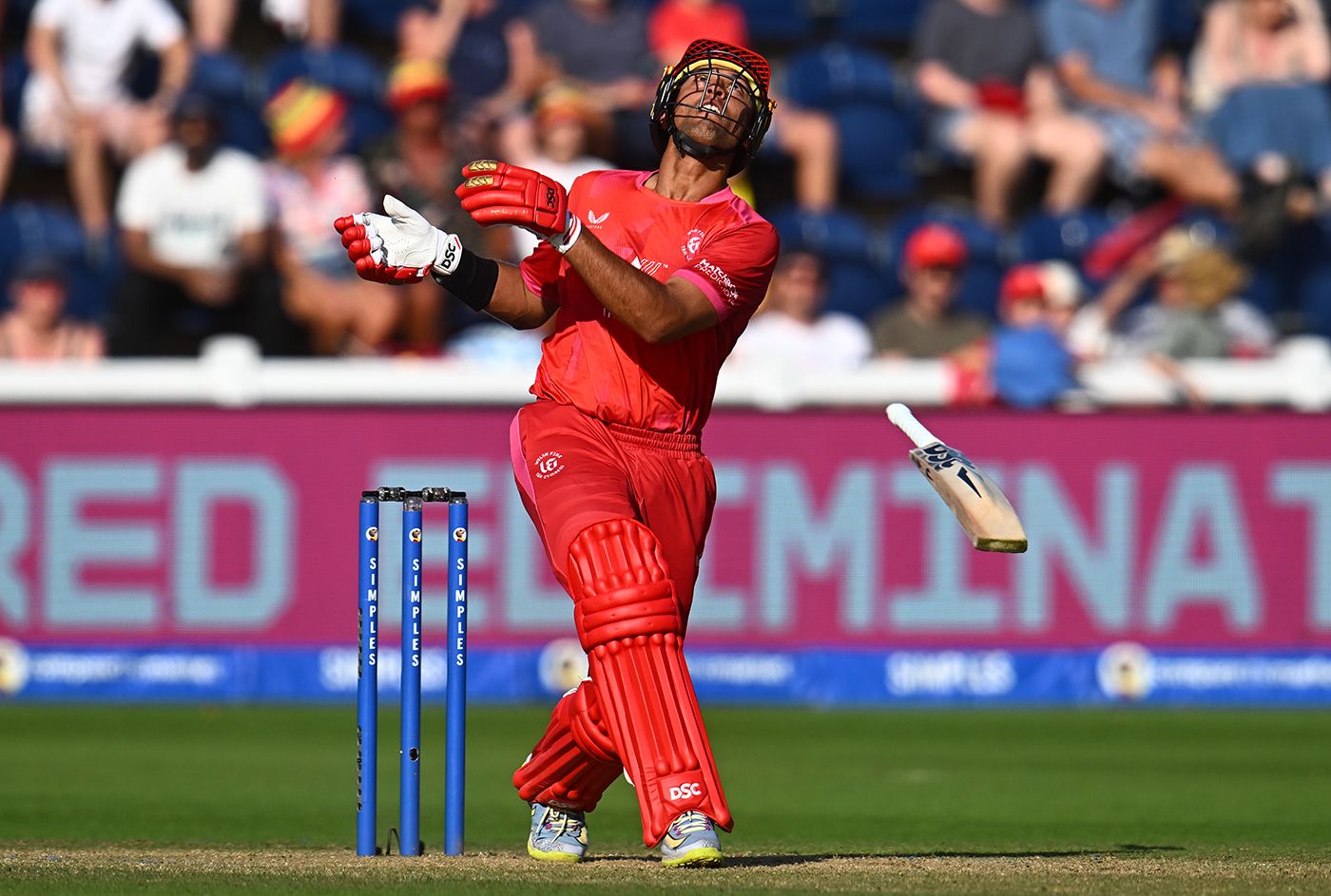 Rachin Ravindra loses his bat... and his wicket