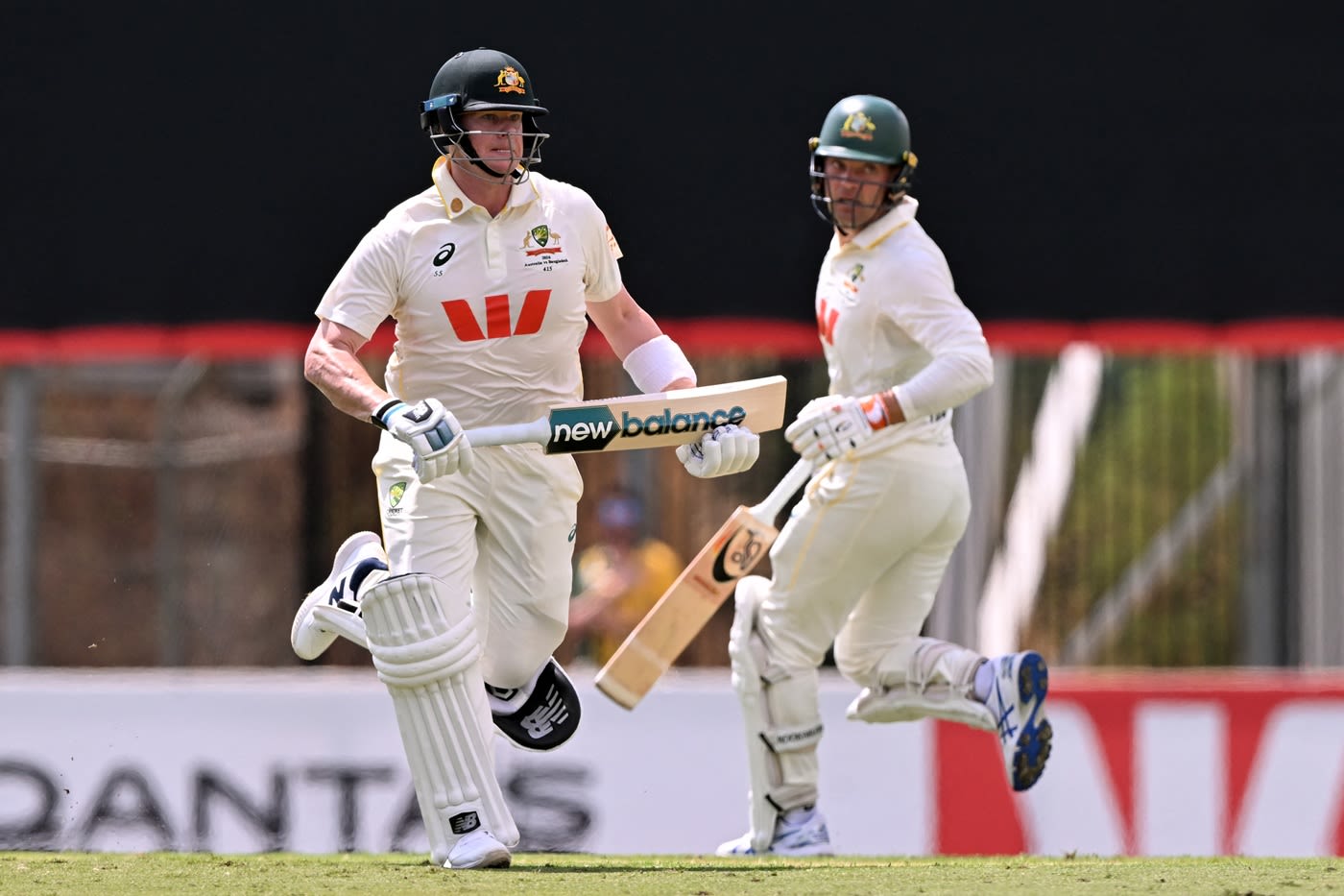 Alex Carey and Steven Smith began the second session steadily
