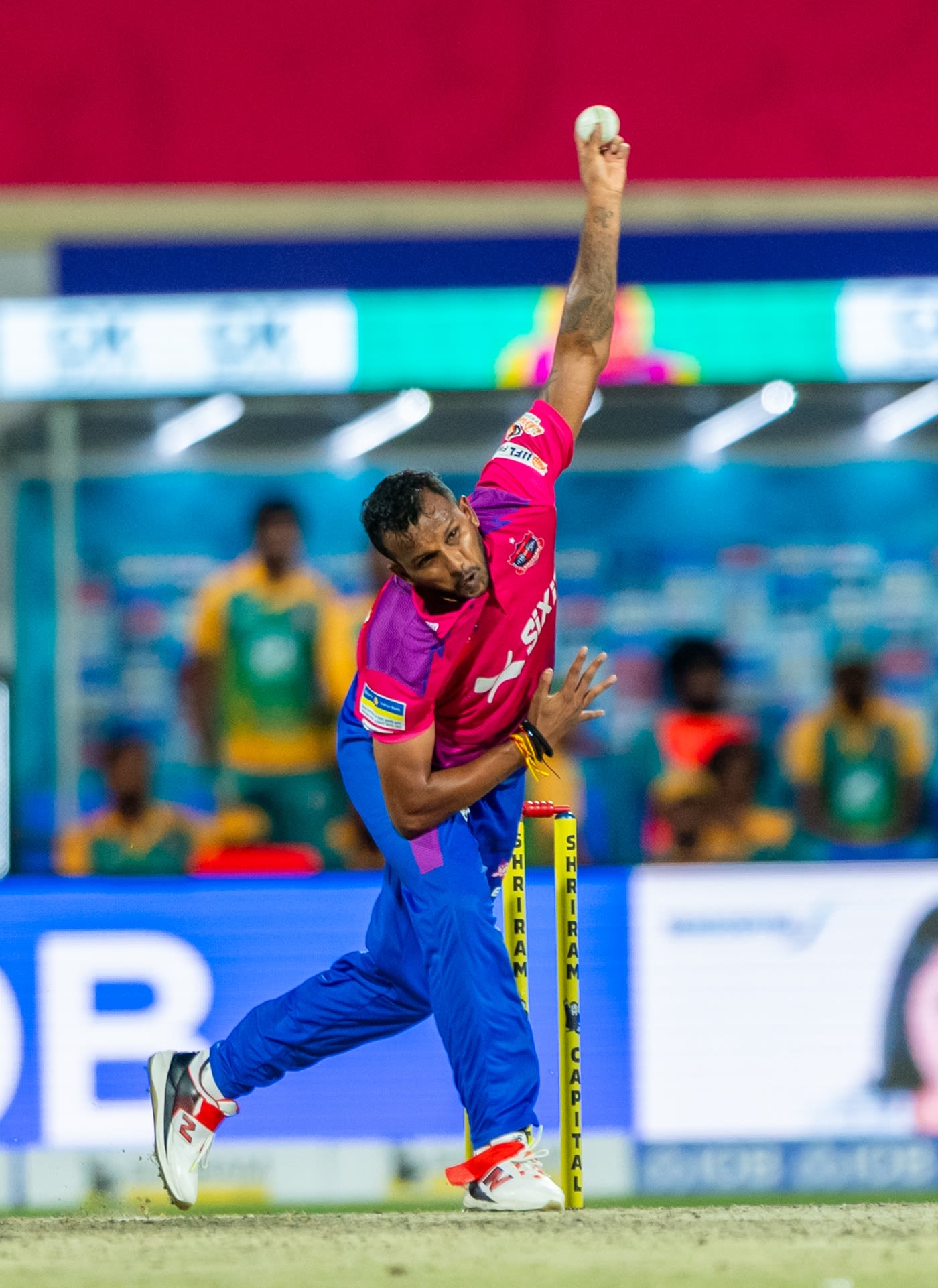 T Natarajan bowls in the TNPL