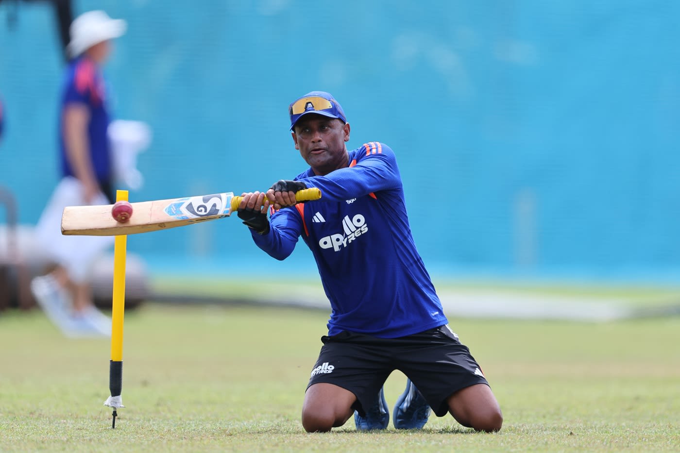India's new fielding coach Subhadeep Ghosh during a training session in Colombo