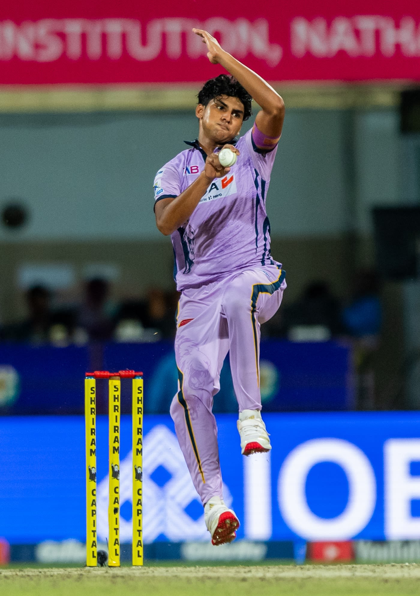 RS Ambrish bowls in the TNPL