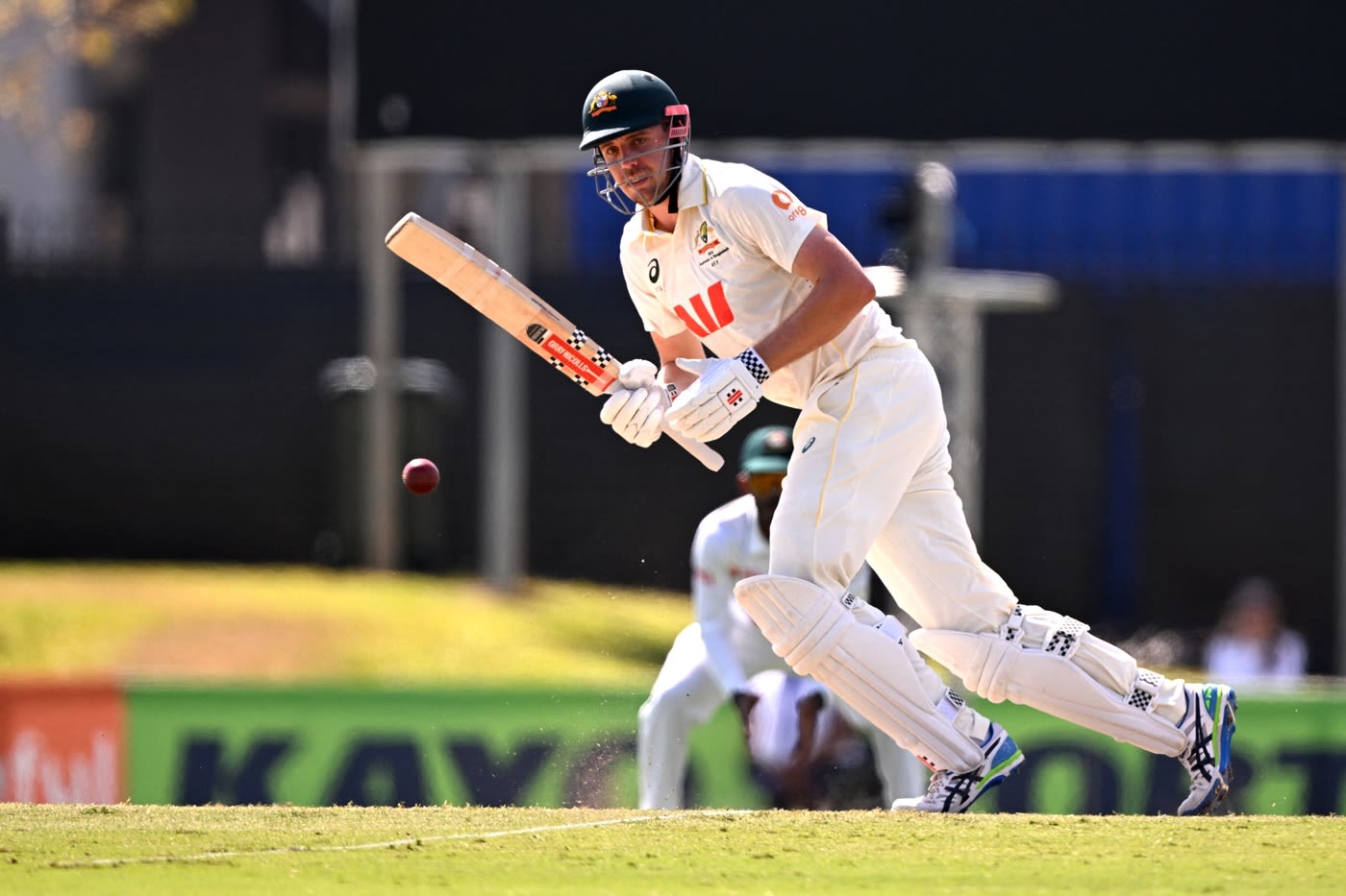 Cameron Green plays a flick through the leg side