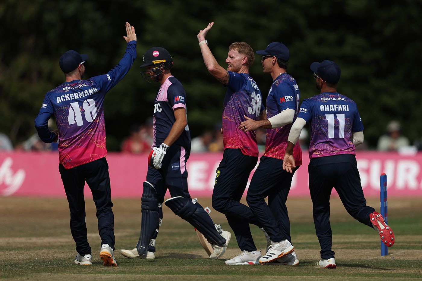 Ben Stokes dismissed Josh De Caires