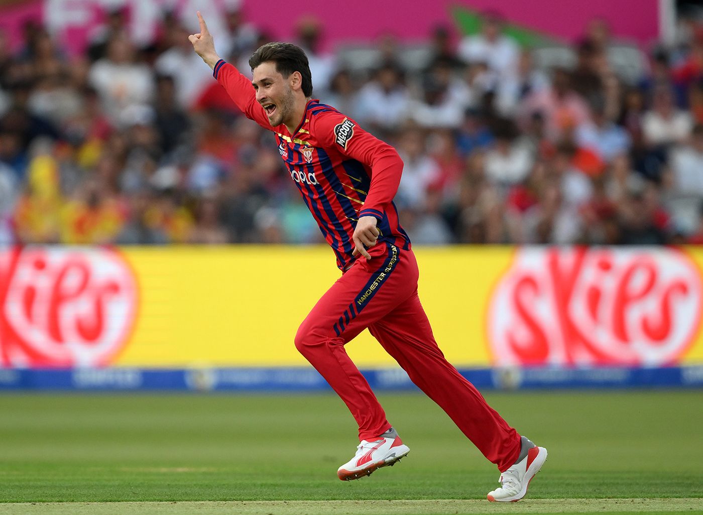 Noor Ahmad wheels away