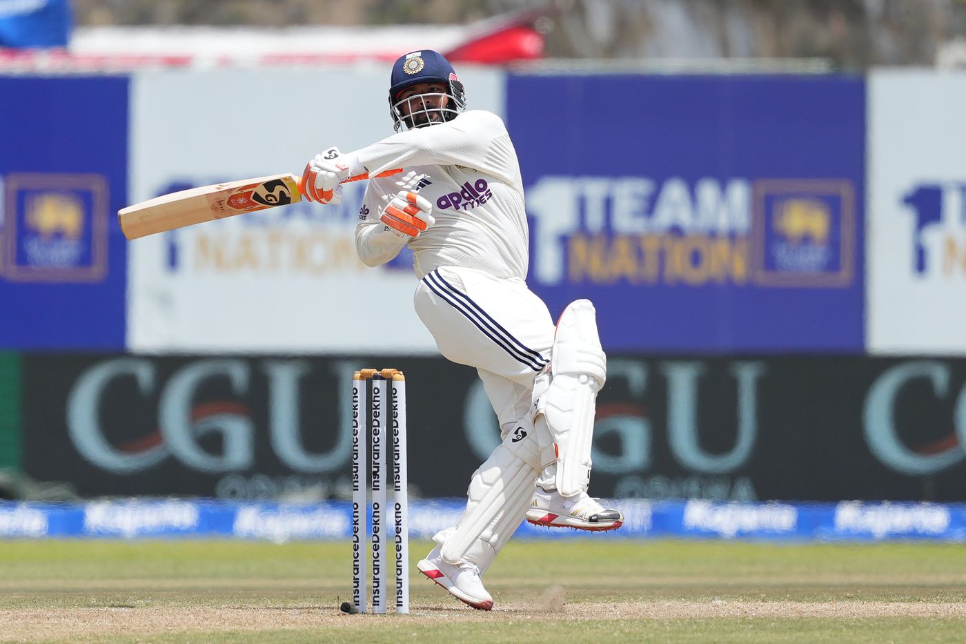 One hand is enough for Rishabh Pant to send a ball over the boundary