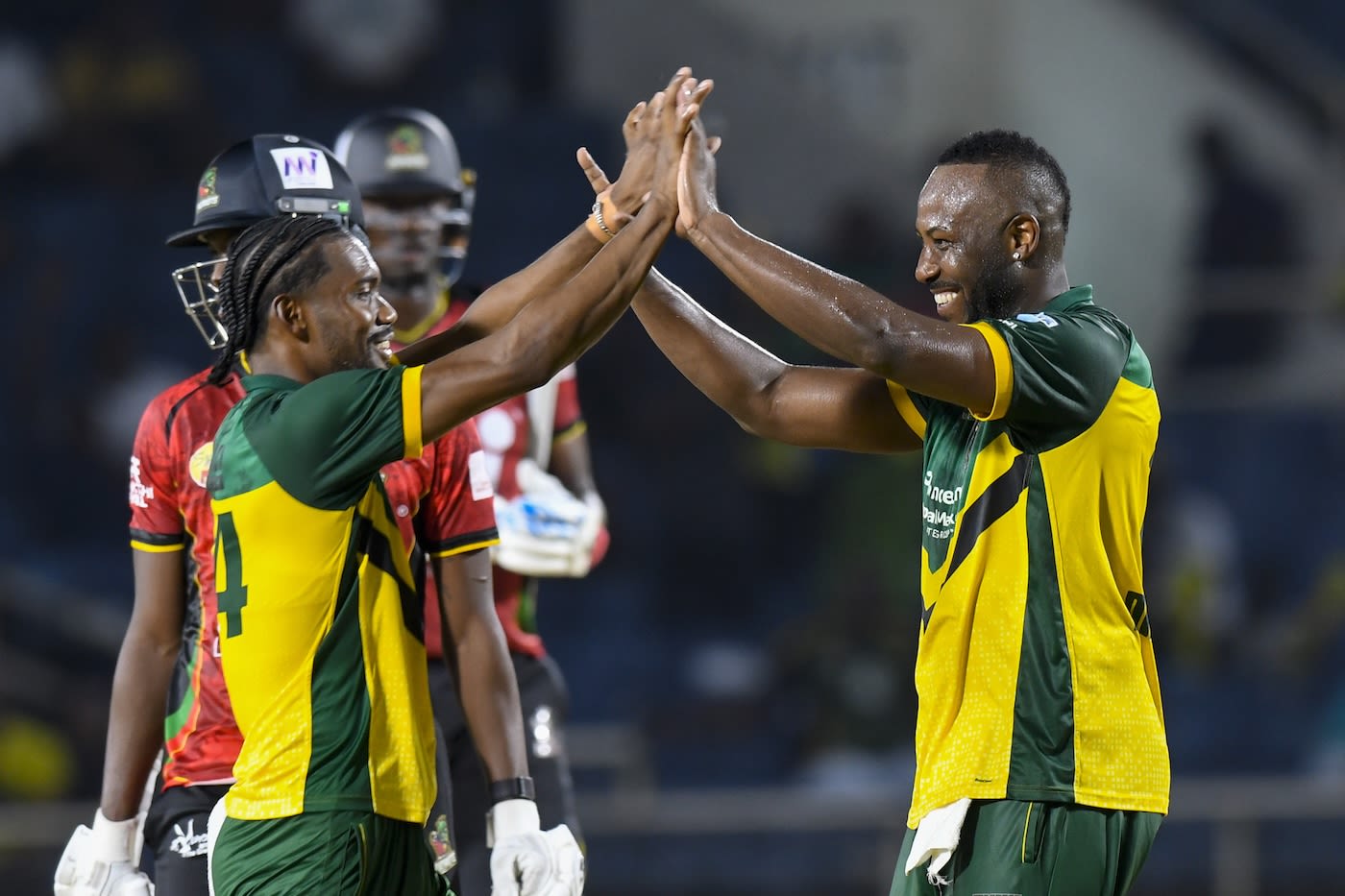 Keemo Paul and Andre Russell combined to send back Jason Holder