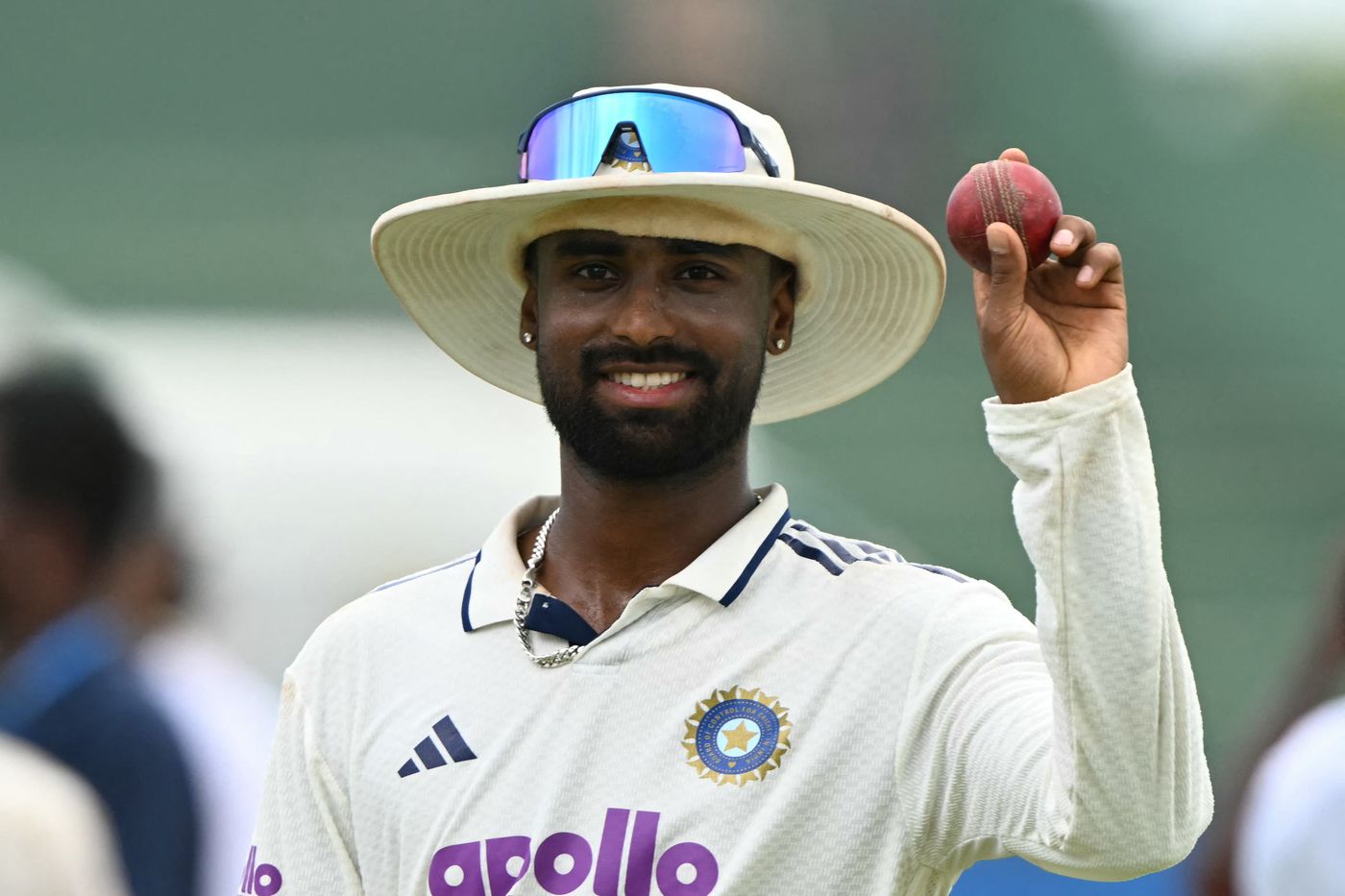 Manav Suthar spun his way to a five-for with the old ball