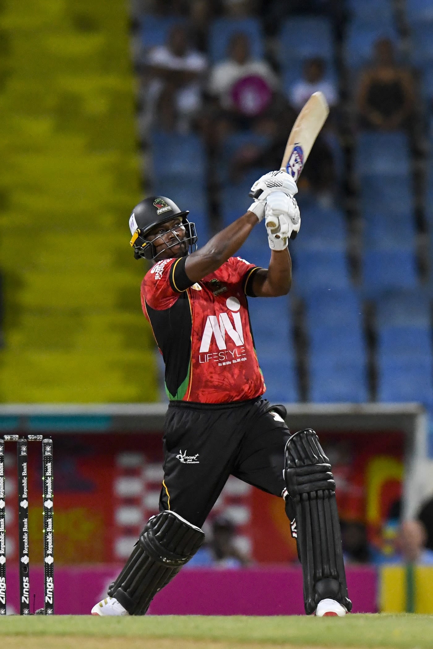 Johnson Charles hammers the ball away