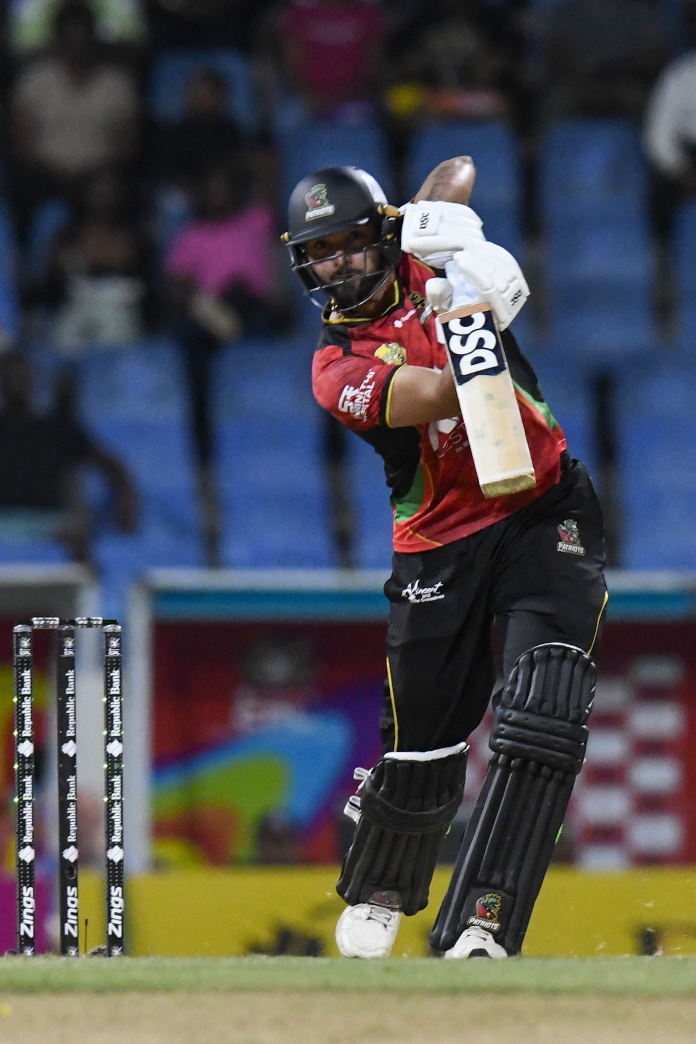 Nikhil Chaudhary plays down the ground