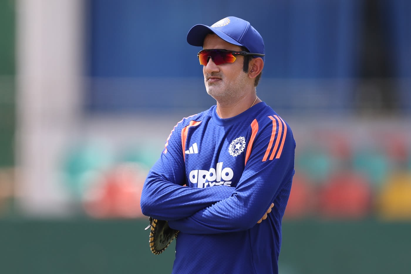 Gautam Gambhir oversees India's training session