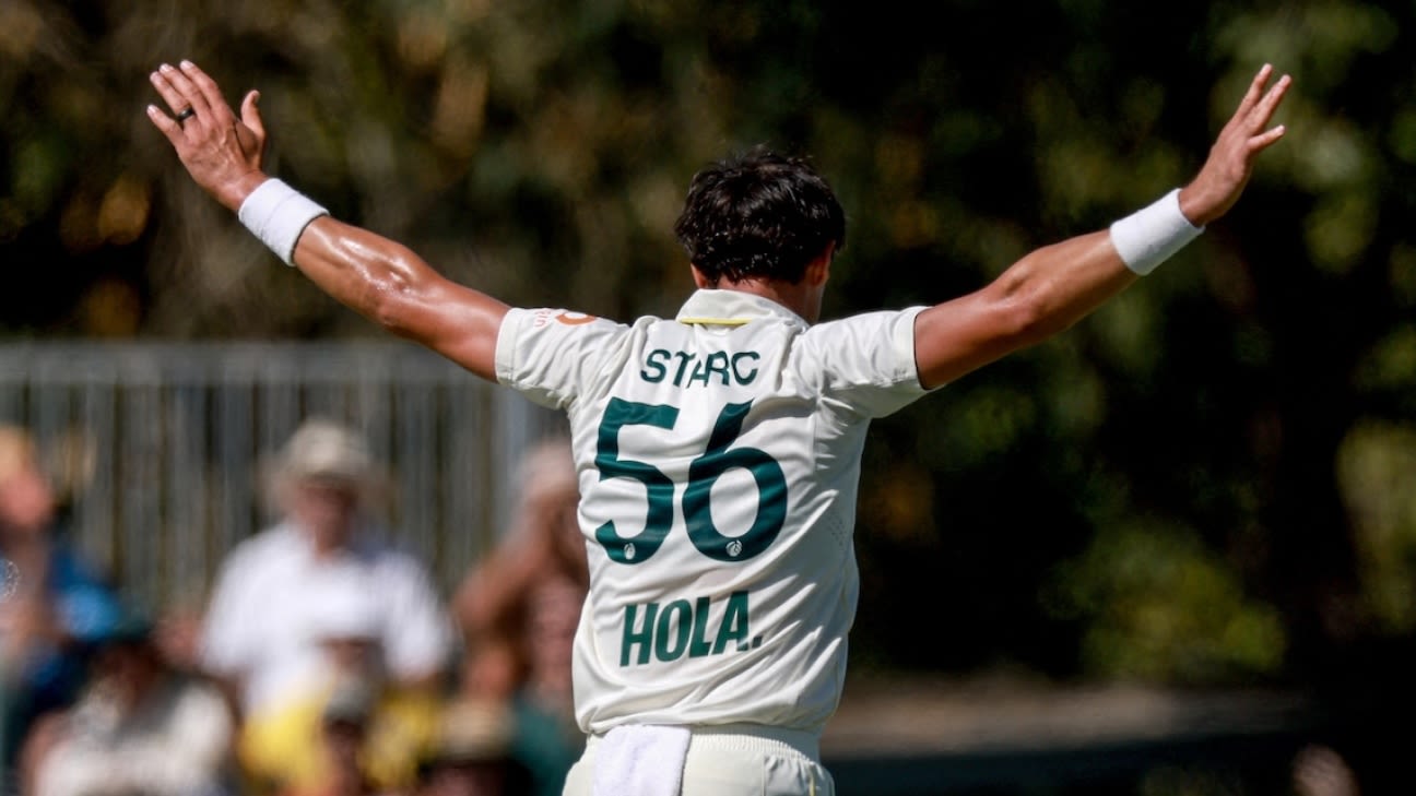 Six for Starc, six for Shoriful, Australia in front after 18-wicket opening day