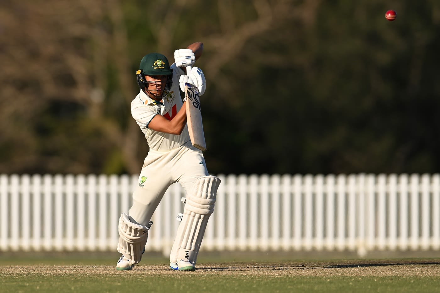 Aryan Sharma in action for Australia Under-19s