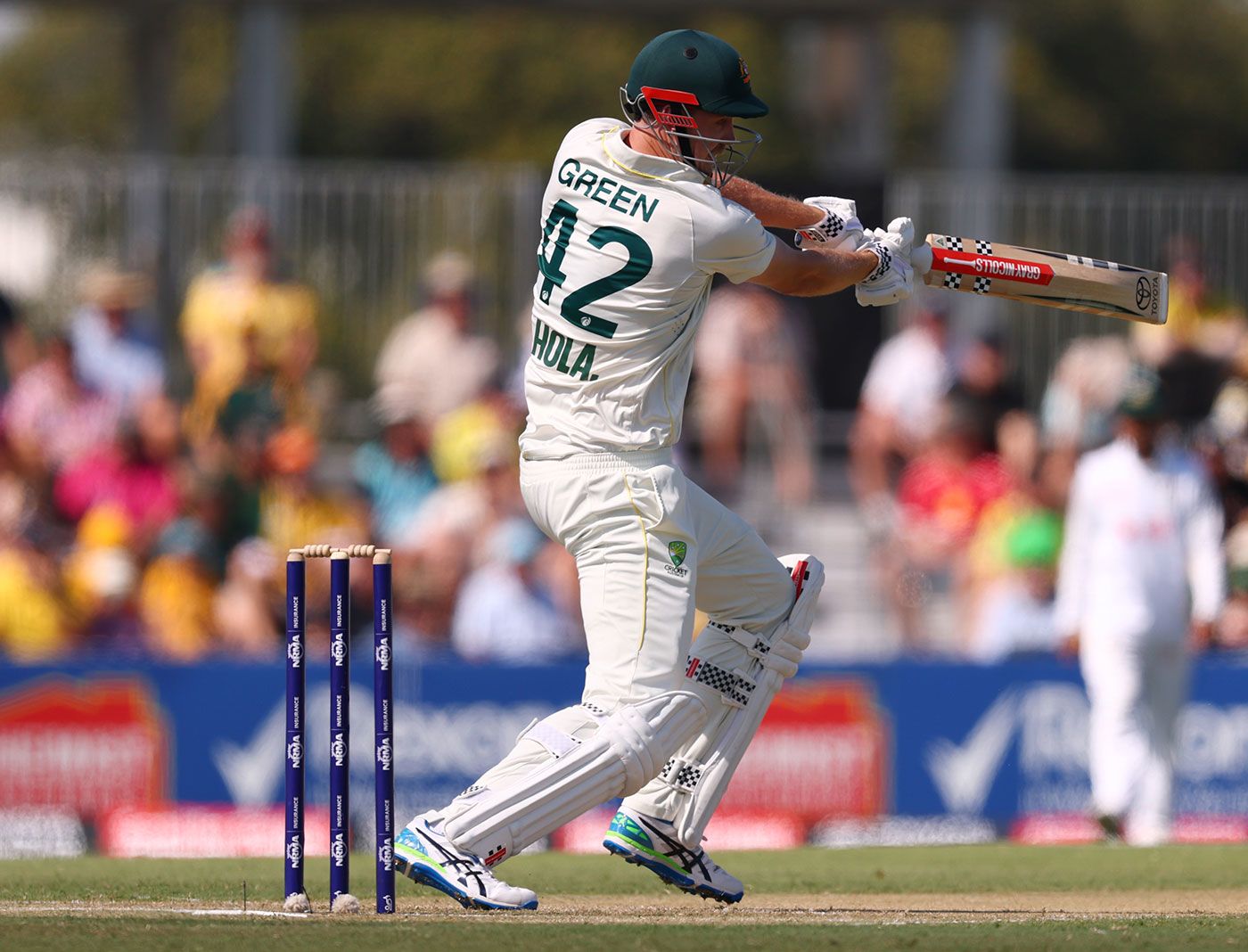 Cameron Green resumed strongly on the second morning