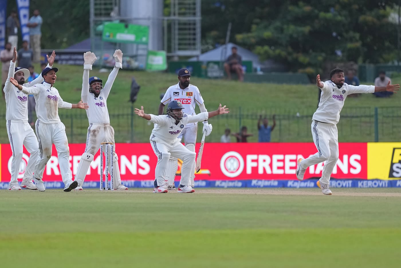 Prabath Jayasuriya was dismissed off the last ball of the second day