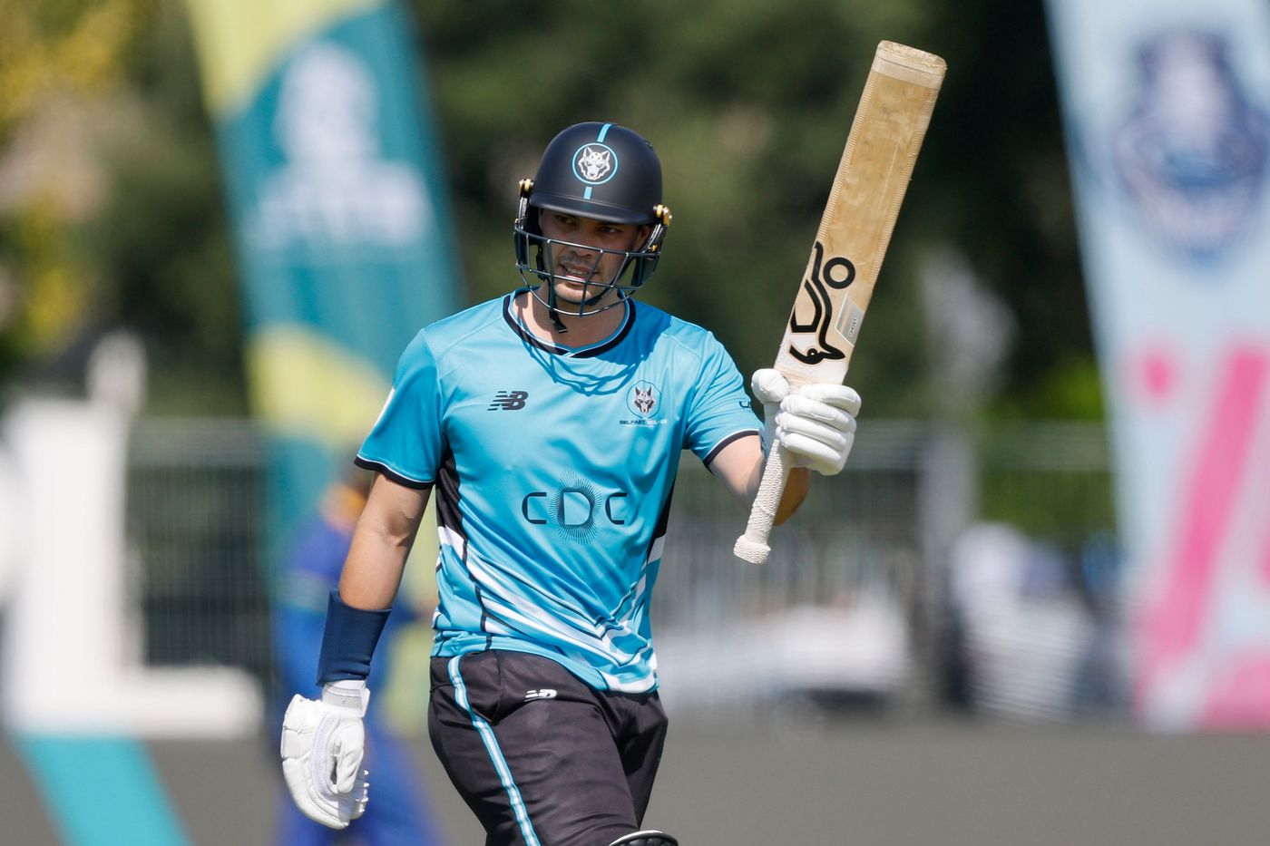 Mark Chapman celebrates his fifty