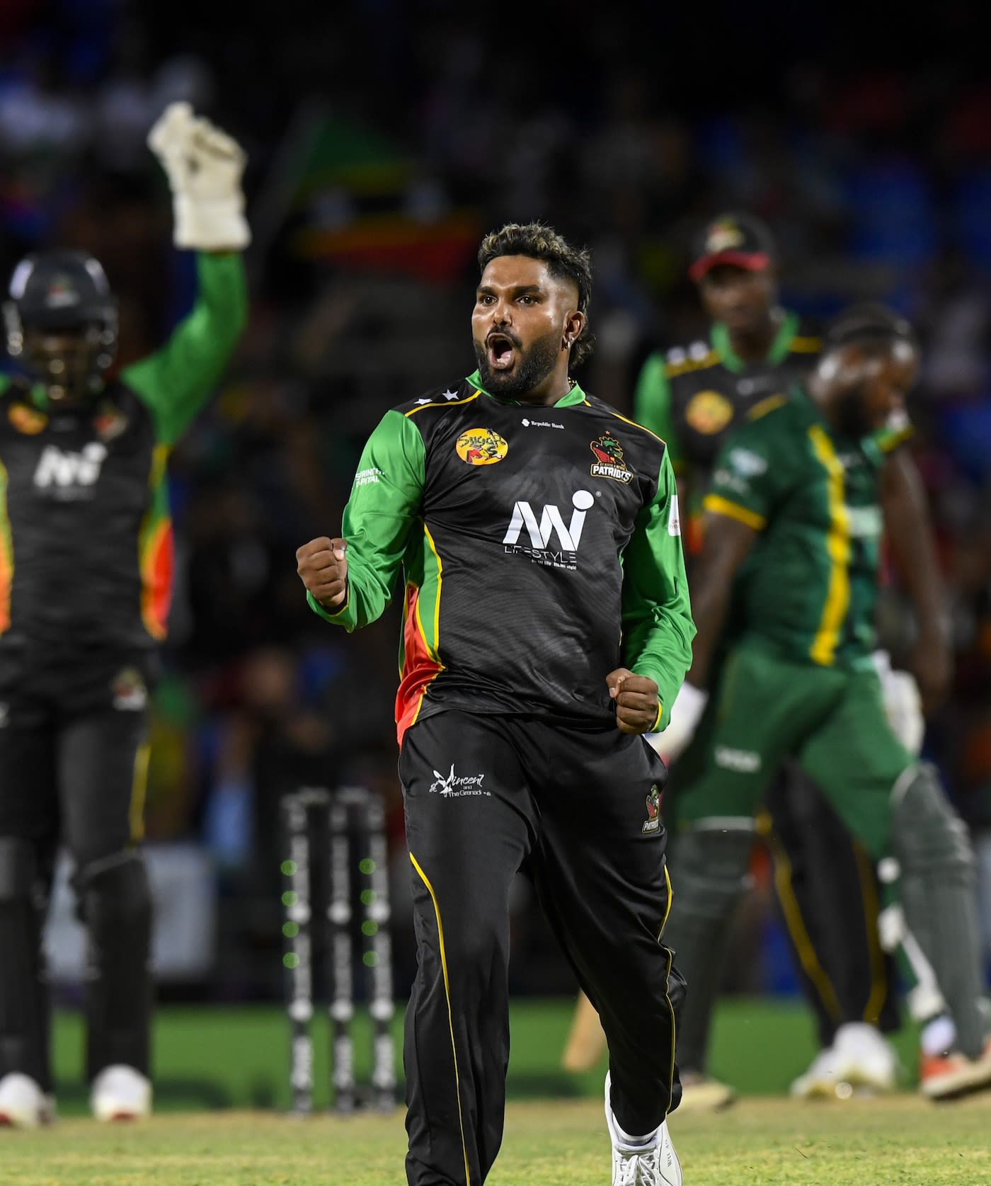 Wanindu Hasaranga picked up two wickets for just 18 runs