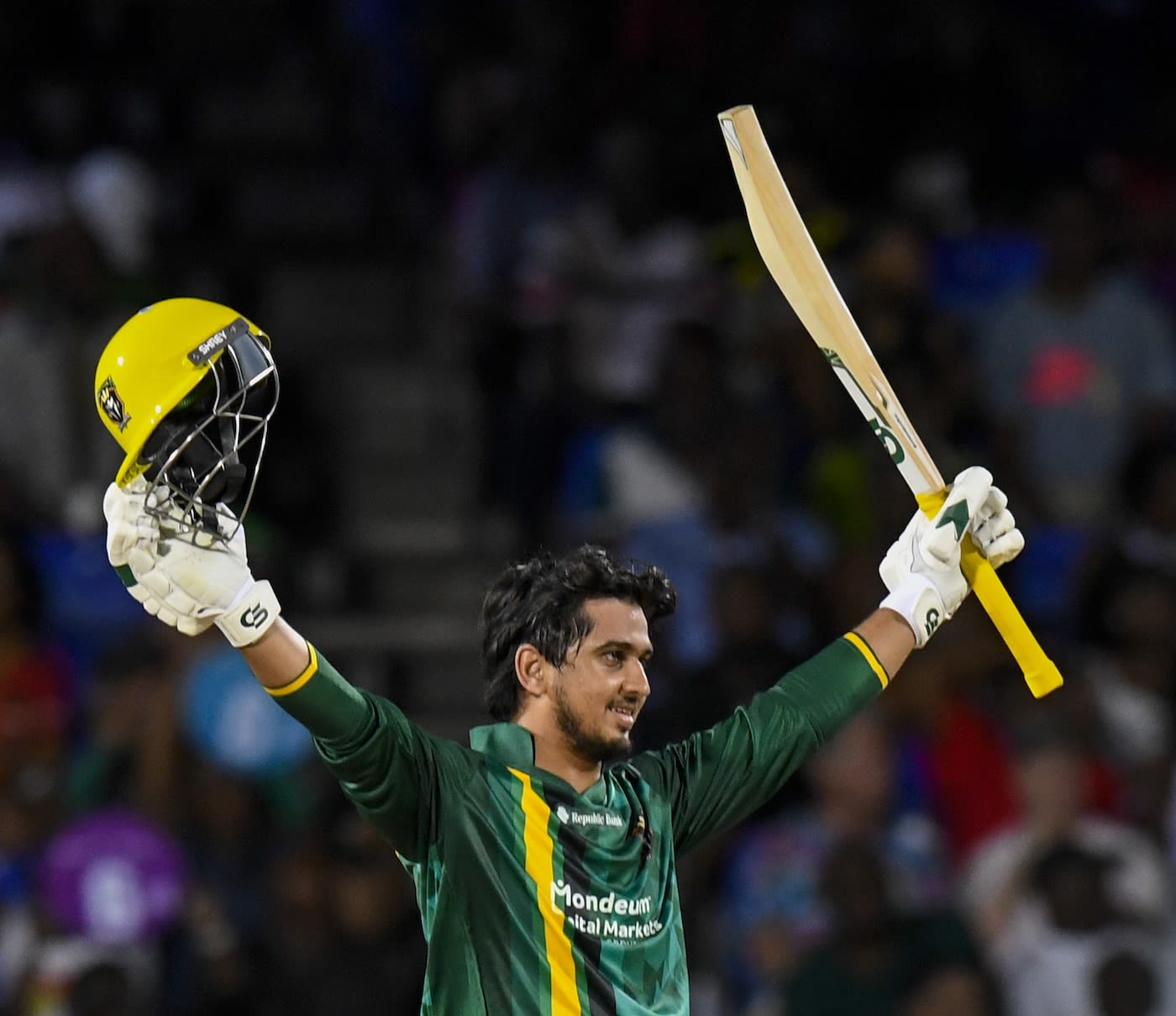 Saim Ayub brought up the second century of the season