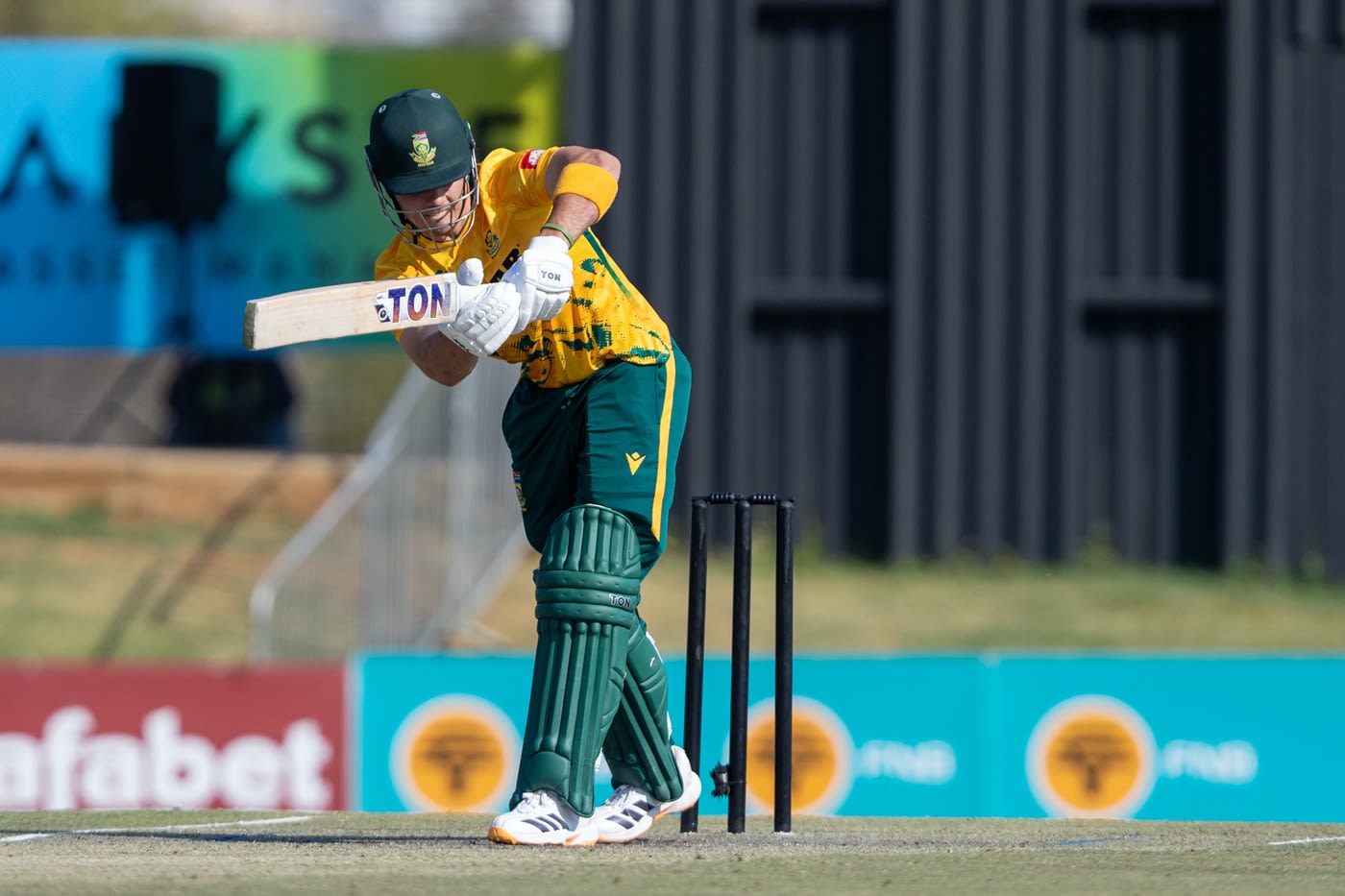 Dewald Brevis led South Africa's middling chase