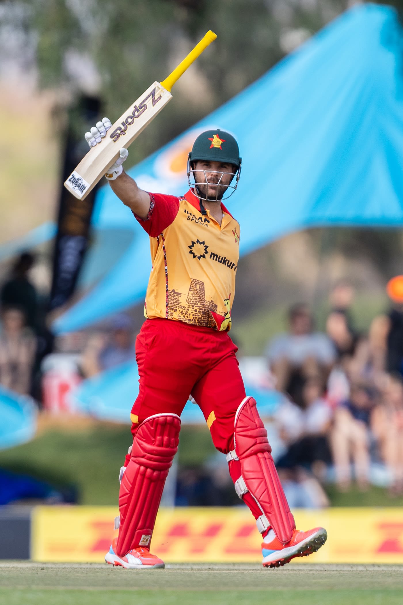 Ryan Burl's half-century lifted Zimbabwe to 195 for 6