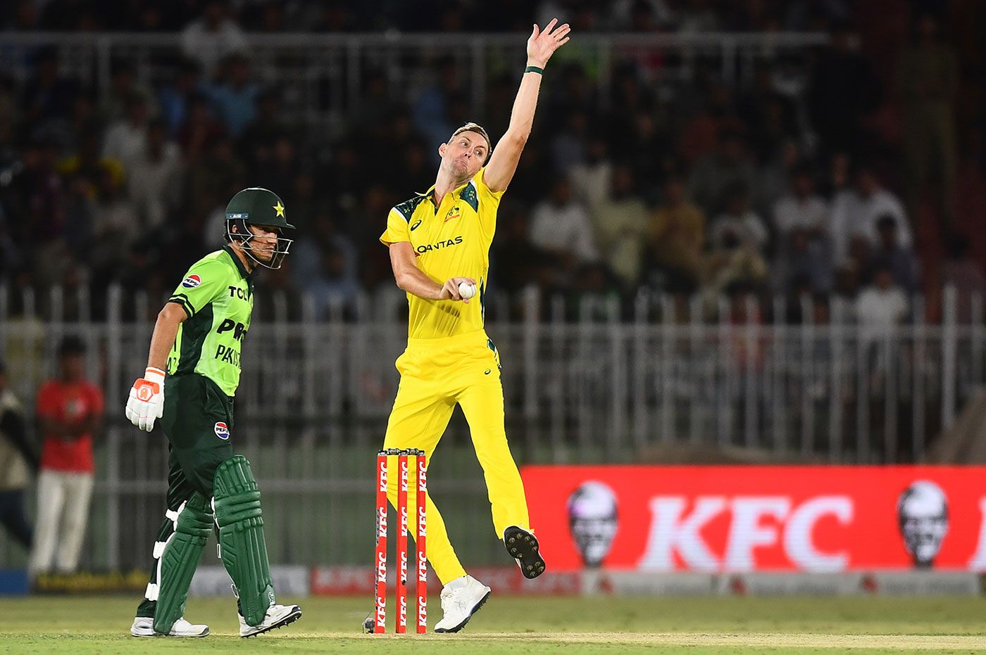 Billy Stanlake in action on his return to ODI cricket