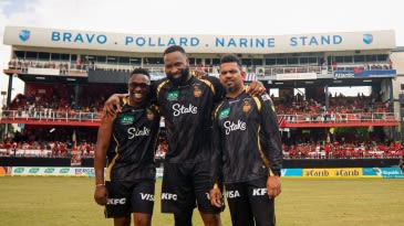 Queen's Park Oval names a stand after Bravo, Pollard and Narine