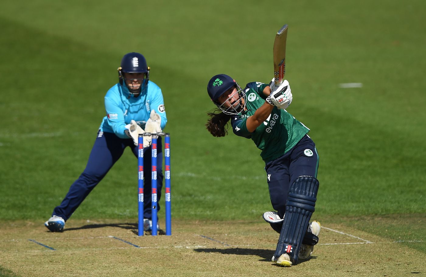 Amy Hunter launches one down the ground