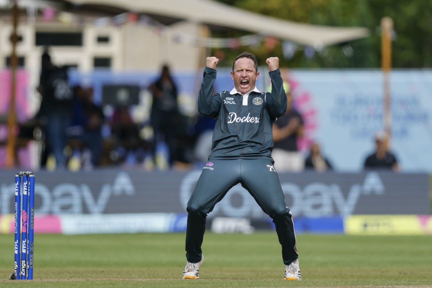 Roelof van der Merwe took a wicket in the middle overs and at the start of the death
