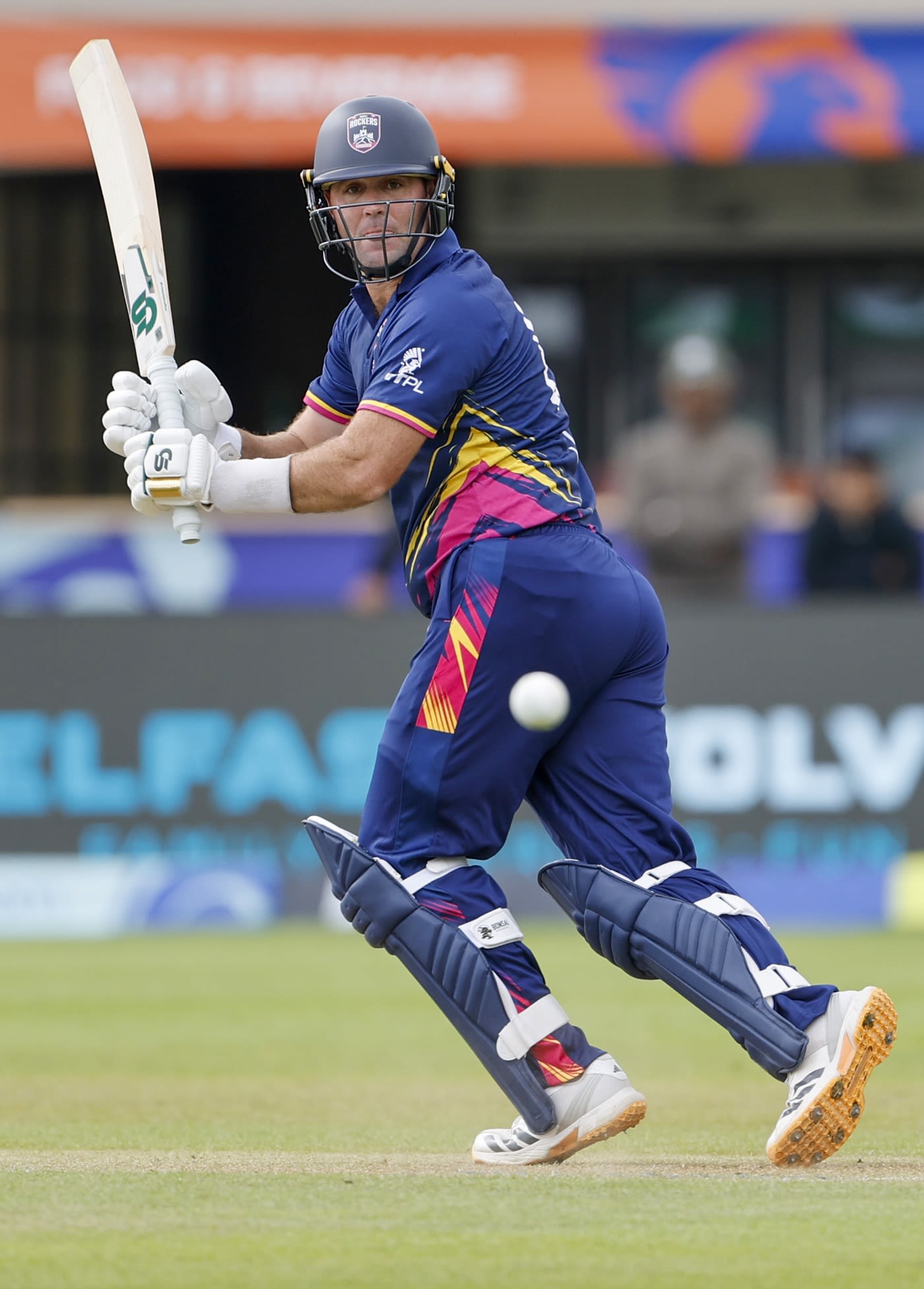 JJ Smuts knocks the ball into the leg side