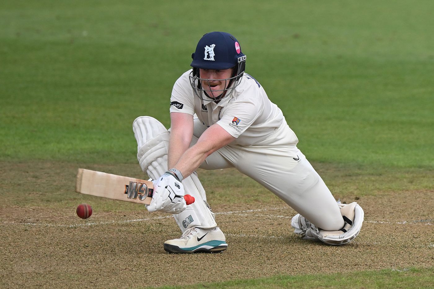 Rob Yates reverse-sweeps on his way to a century