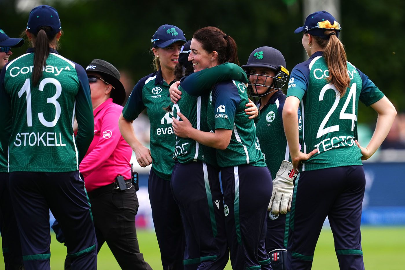 Arlene Kelly picked up a wicket on her international farewell