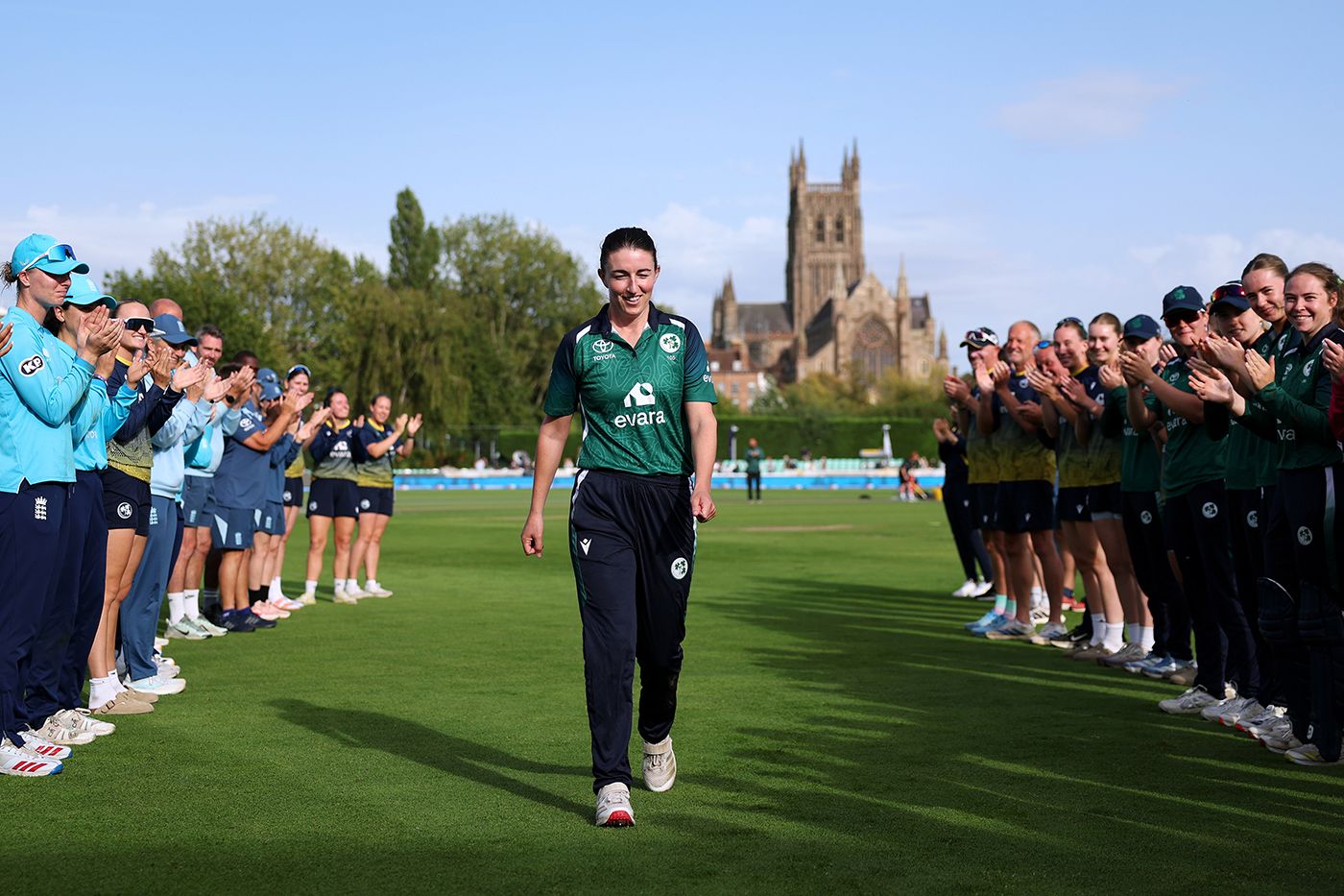 Arlene Kelly was given a guard of honour after announcing her retirement